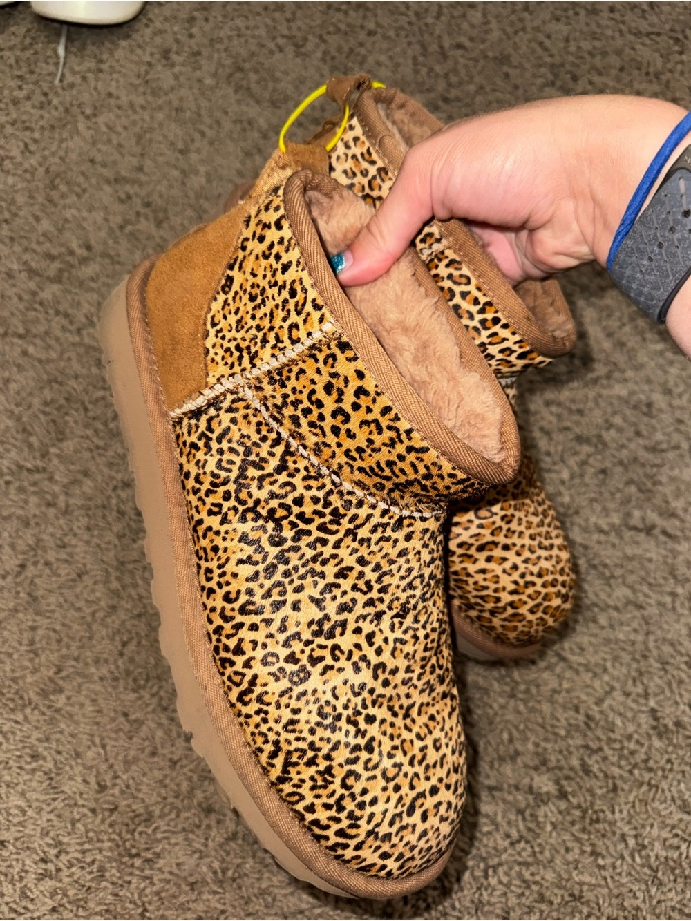 UGG Mini Speckles Leopard Print Booties